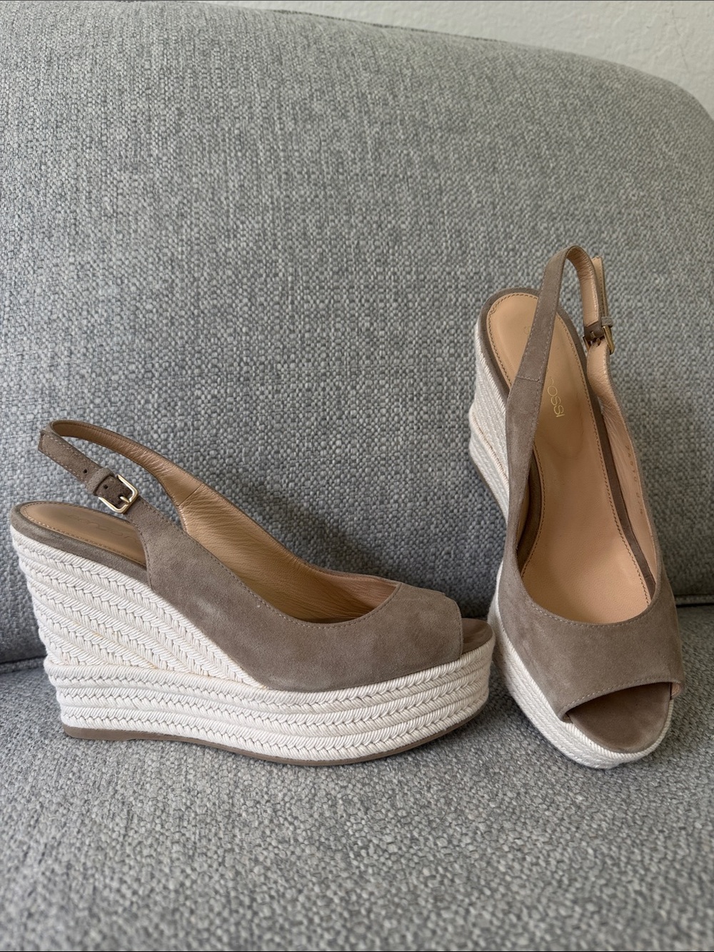 Sergio Rossi Espadrille Wedges 7,5